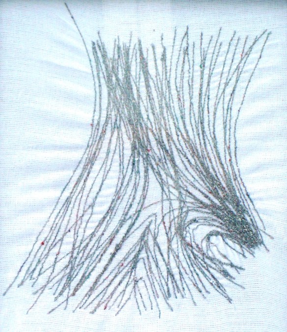 Machine Embroidered Bark